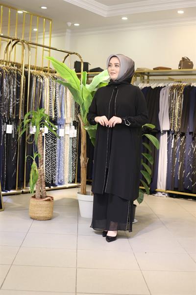 6000 CODE SHEFON DETAILED PANTS SUIT