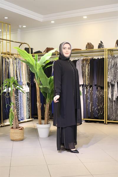 6000 CODE SHEFON DETAILED PANTS SUIT