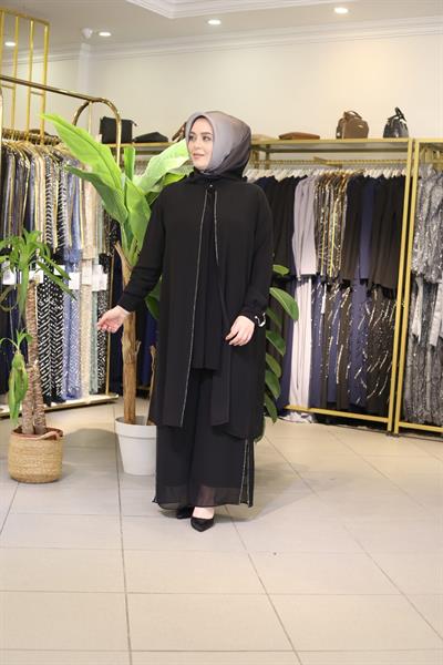 6000 CODE SHEFON DETAILED PANTS SUIT