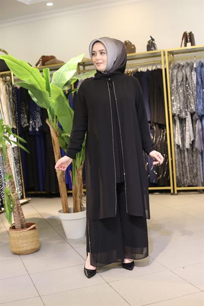 6000 CODE SHEFON DETAILED PANTS SUIT