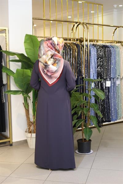 6003 CODE CROSS LEOPARD ABAYA