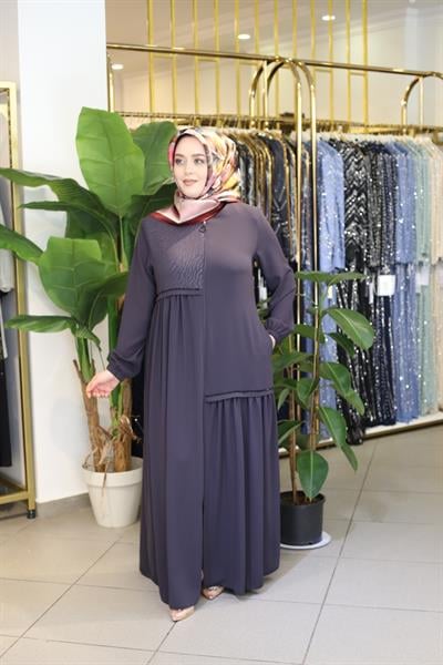 6003 CODE CROSS LEOPARD ABAYA