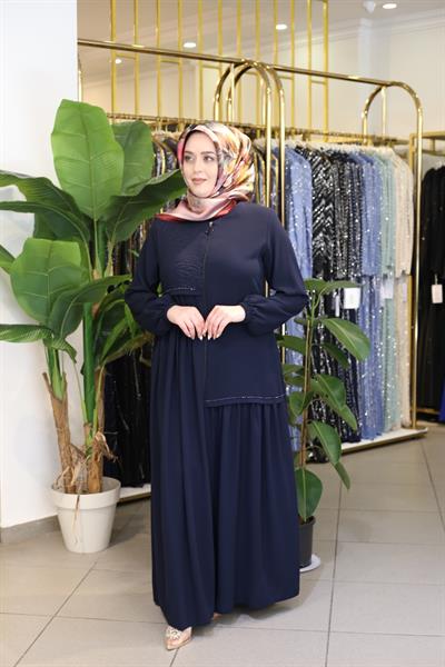 6003 CODE CROSS LEOPARD ABAYA
