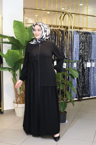 6003 CODE CROSS LEOPARD ABAYA