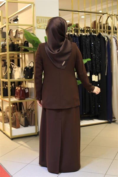 6119 KOD TAŞLI CEKETLİ ELBİSE