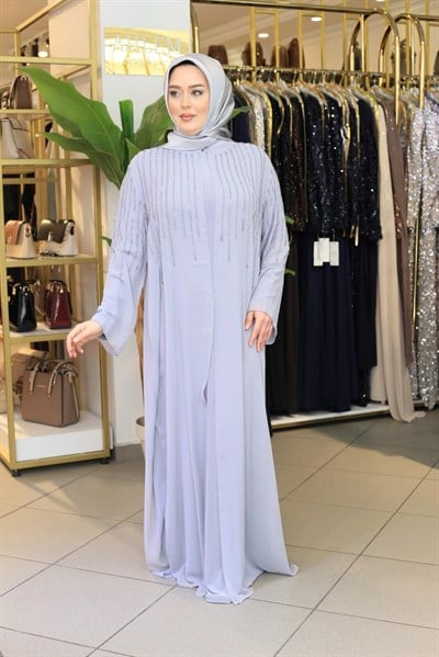 6147 KOD ŞİFON ABAYA TAKIM