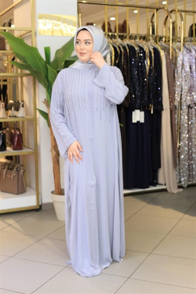 6147 KOD ŞİFON ABAYA TAKIM