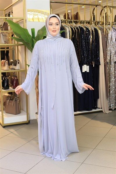 6147 KOD ŞİFON ABAYA TAKIM