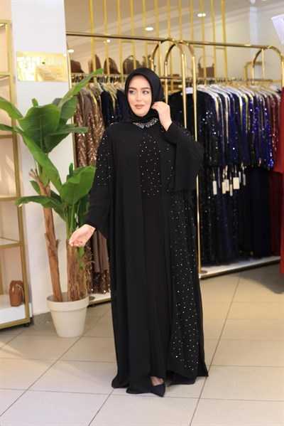 6167 KOD TAŞLI ABAYA TAKIM