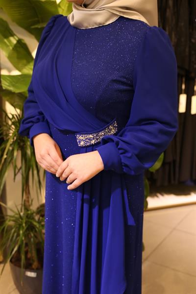 6621 CODE SILKY SHEFON DETAIL DRESS