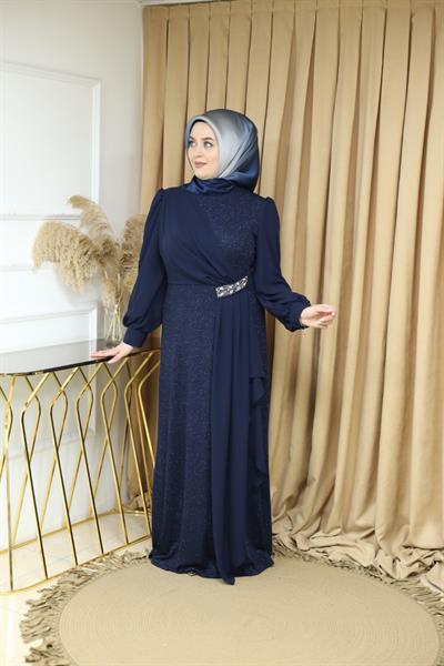 6621 CODE SILKY SHEFON DETAIL DRESS