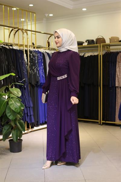 6621 CODE ROBE SOYEUSE AVEC DÉTAILS EN SHEFON