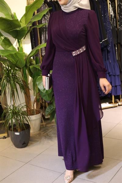 6621 CODE ROBE SOYEUSE AVEC DÉTAILS EN SHEFON