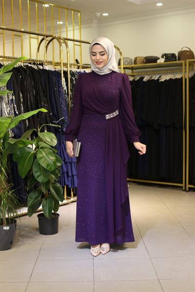 6621 CODE ROBE SOYEUSE AVEC DÉTAILS EN SHEFON