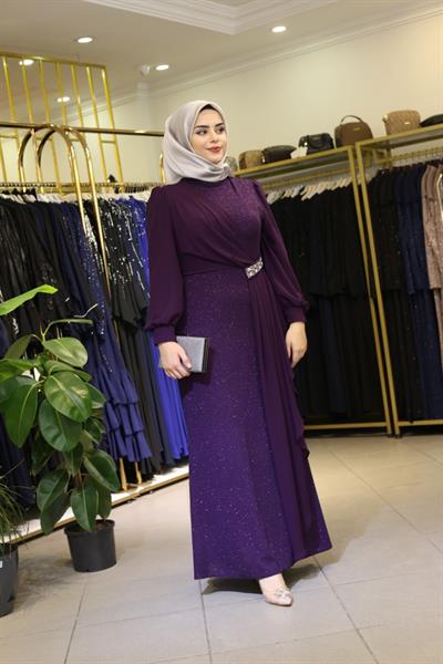 6621 CODE ROBE SOYEUSE AVEC DÉTAILS EN SHEFON