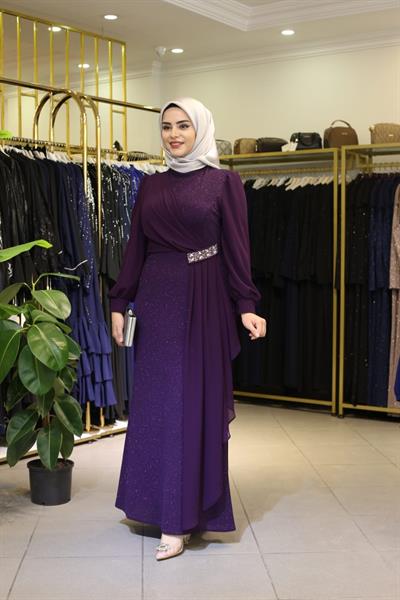 6621 CODE ROBE SOYEUSE AVEC DÉTAILS EN SHEFON