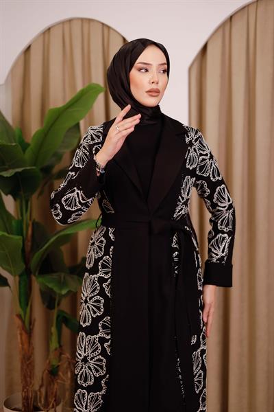 6704 CODE EMBROIDERY DETAILED ABAYA SUIT