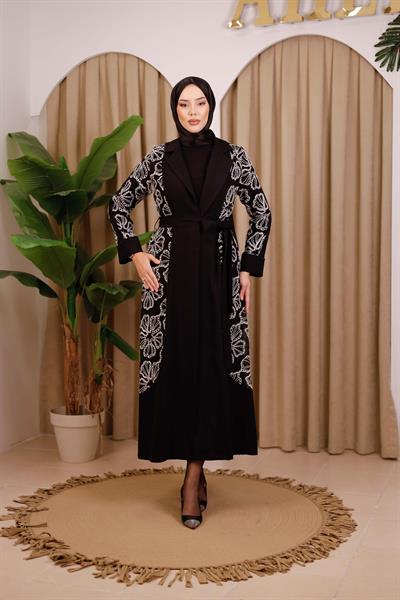 6704 CODE EMBROIDERY DETAILED ABAYA SUIT