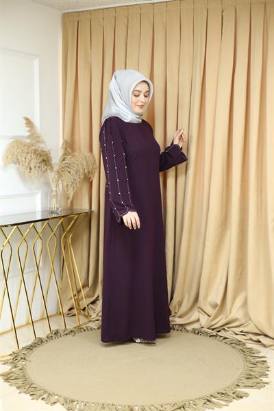 7021 CODE SLEEVE DETAILED ABAYA