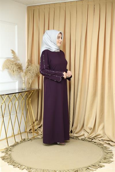 7021 CODE SLEEVE DETAILED ABAYA