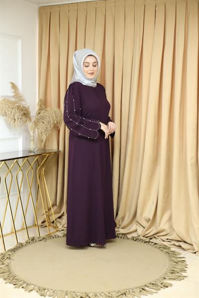 7021 CODE SLEEVE DETAILED ABAYA
