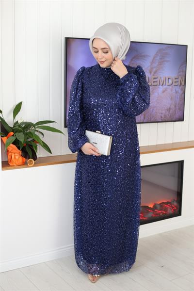 7081 CODE SELF-PATTERNED DRESS