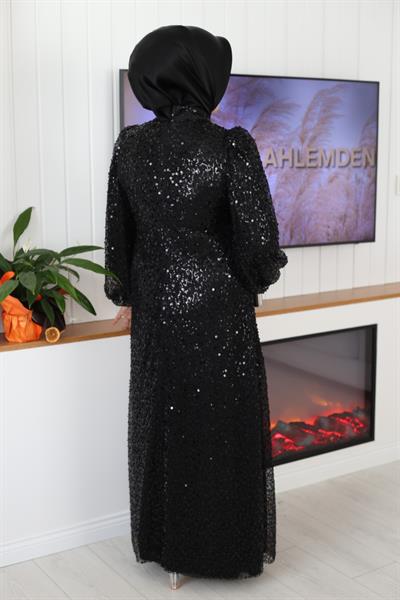 7081 CODE SELF-PATTERNED DRESS