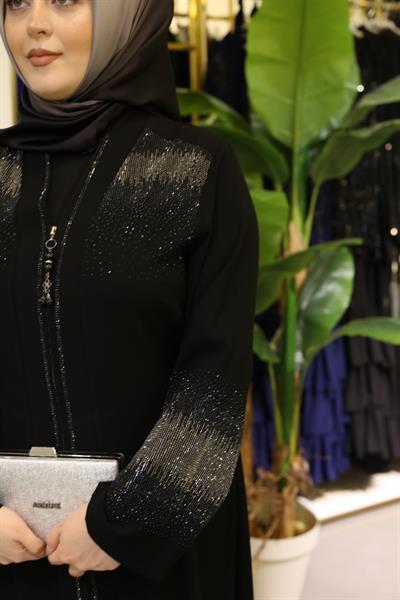 7083 CODE SHOULDER STONE DETAILED ABAYA