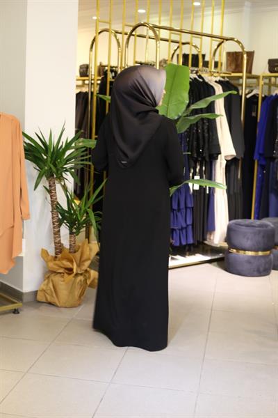 7086 CODE RIGHT SIDE STONE EMBROIDERED ABAYA