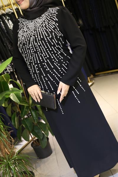 7091 كود فستان أبيض حجري كود 7091