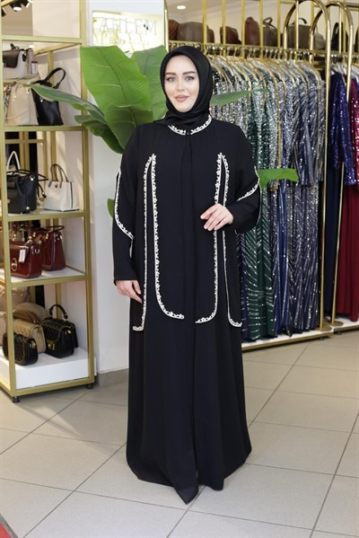 710 KOD SAWOROSKİ TAŞLI ABAYA TAKIM