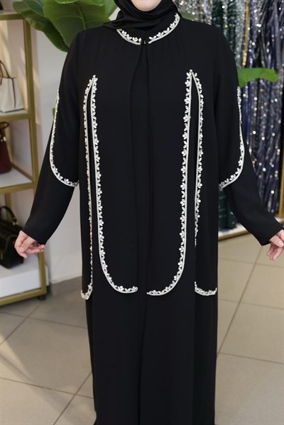 710 KOD SAWOROSKİ TAŞLI ABAYA TAKIM