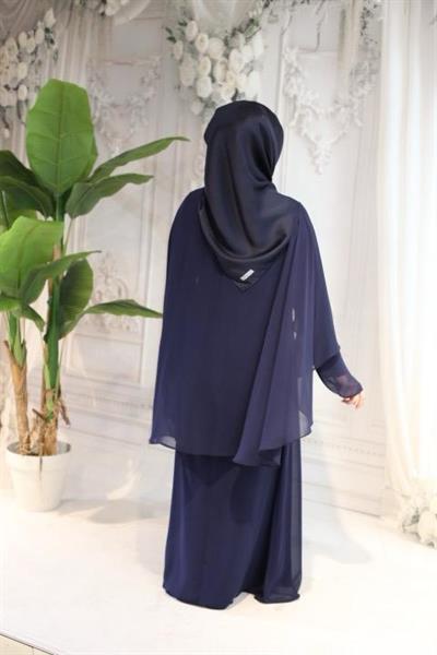 7107 KOD ŞİFON GÜLLÜ ELBİSE