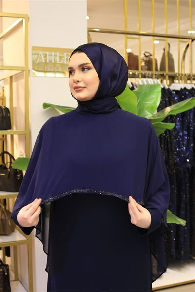 فستان كود 7108 بتفاصيل من الشيفون