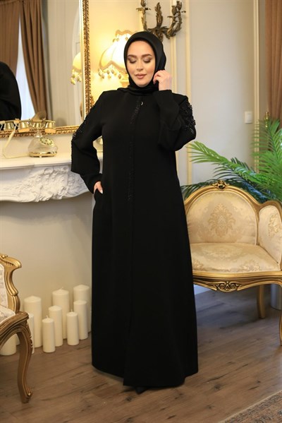 7119 KOD KOL TAŞ DETAYLI FERACE