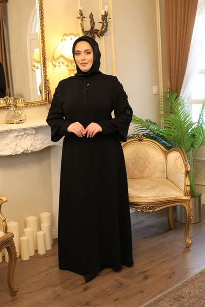 7119 KOD KOL TAŞ DETAYLI FERACE