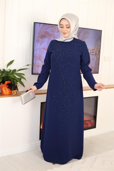 7148 CODE ROBE DE SOIRÉE À MOTIF DE VAGUES PERLÉES