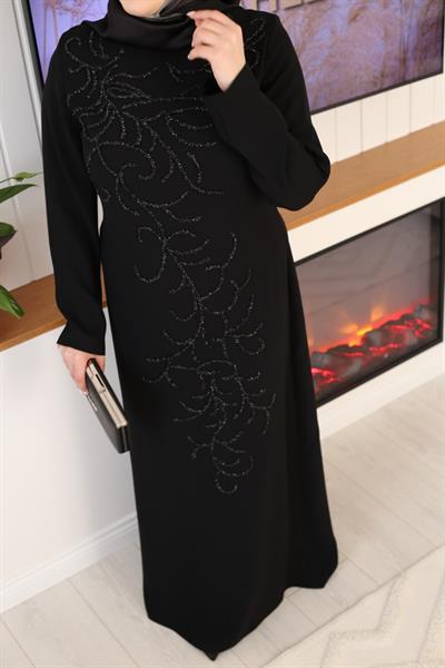 7148 CODE ROBE DE SOIRÉE À MOTIF DE VAGUES PERLÉES