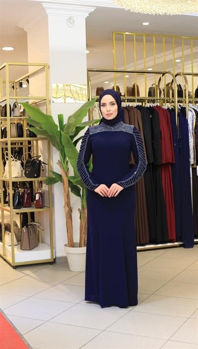 7201 KOD SALKIM TAŞLI ABİYE ELBİSE