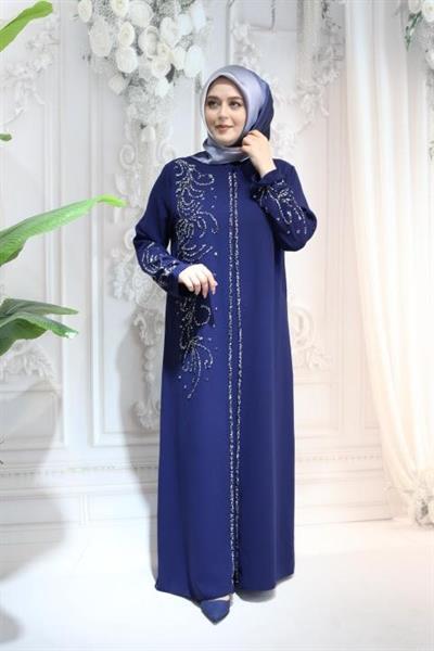 7217 CODE ABAYA EN CRÊPE ELBİSE