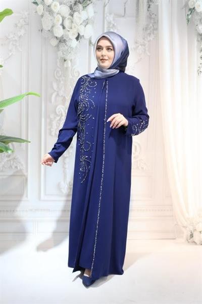 7217 CODE ABAYA EN CRÊPE ELBİSE