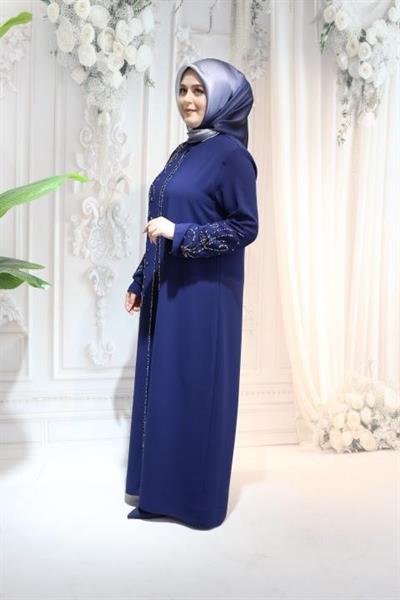7217 CODE ABAYA EN CRÊPE ELBİSE
