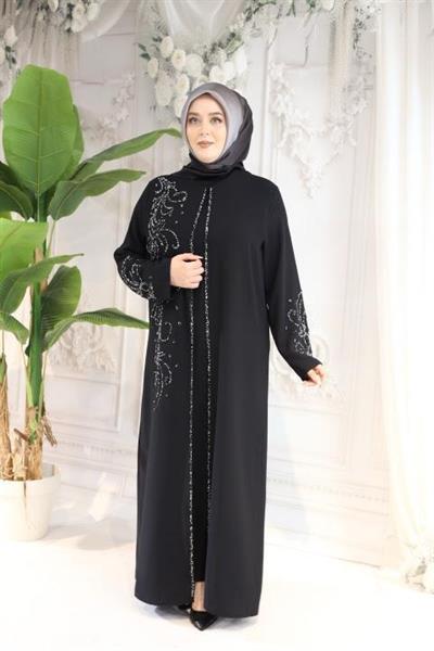 7217 CODE CREPE ABAYA ELBİSE