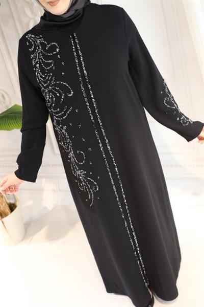 7217 CODE CREPE ABAYA ELBİSE