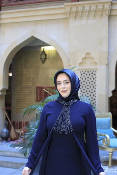 7217 KOD ŞİFON ETEKLİ ELBİSE