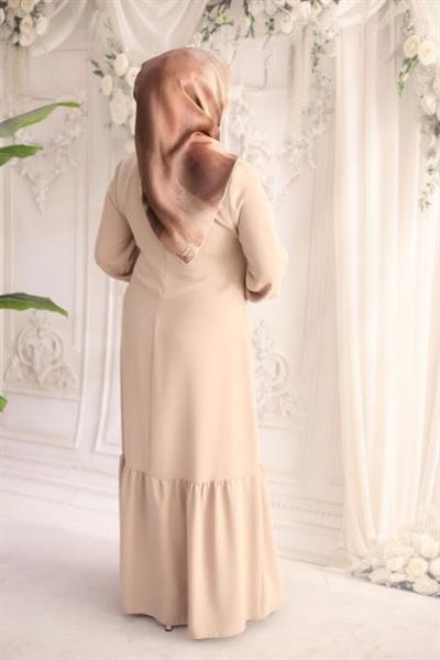 7310 فستان بأكمام متموجة ذات تنورة كود 7310