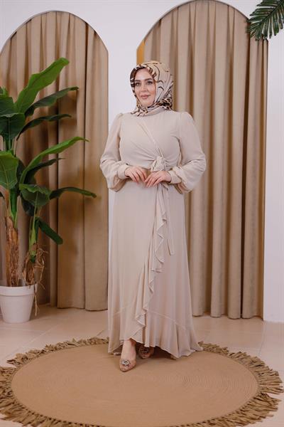 7495 فستان شفاف بأربطة شفافة كود 7495