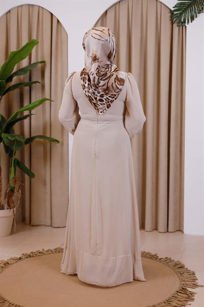 7495 فستان شفاف بأربطة شفافة كود 7495