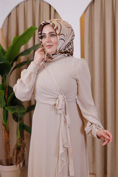 7495 فستان شفاف بأربطة شفافة كود 7495