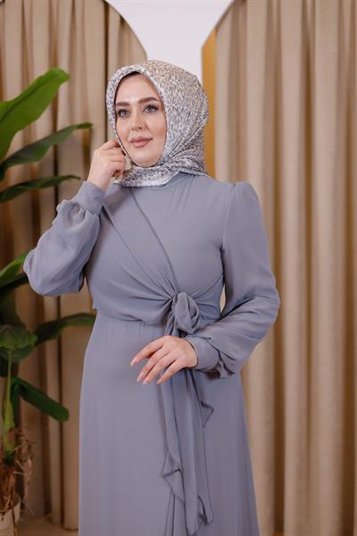 7495 فستان شفاف بأربطة شفافة كود 7495